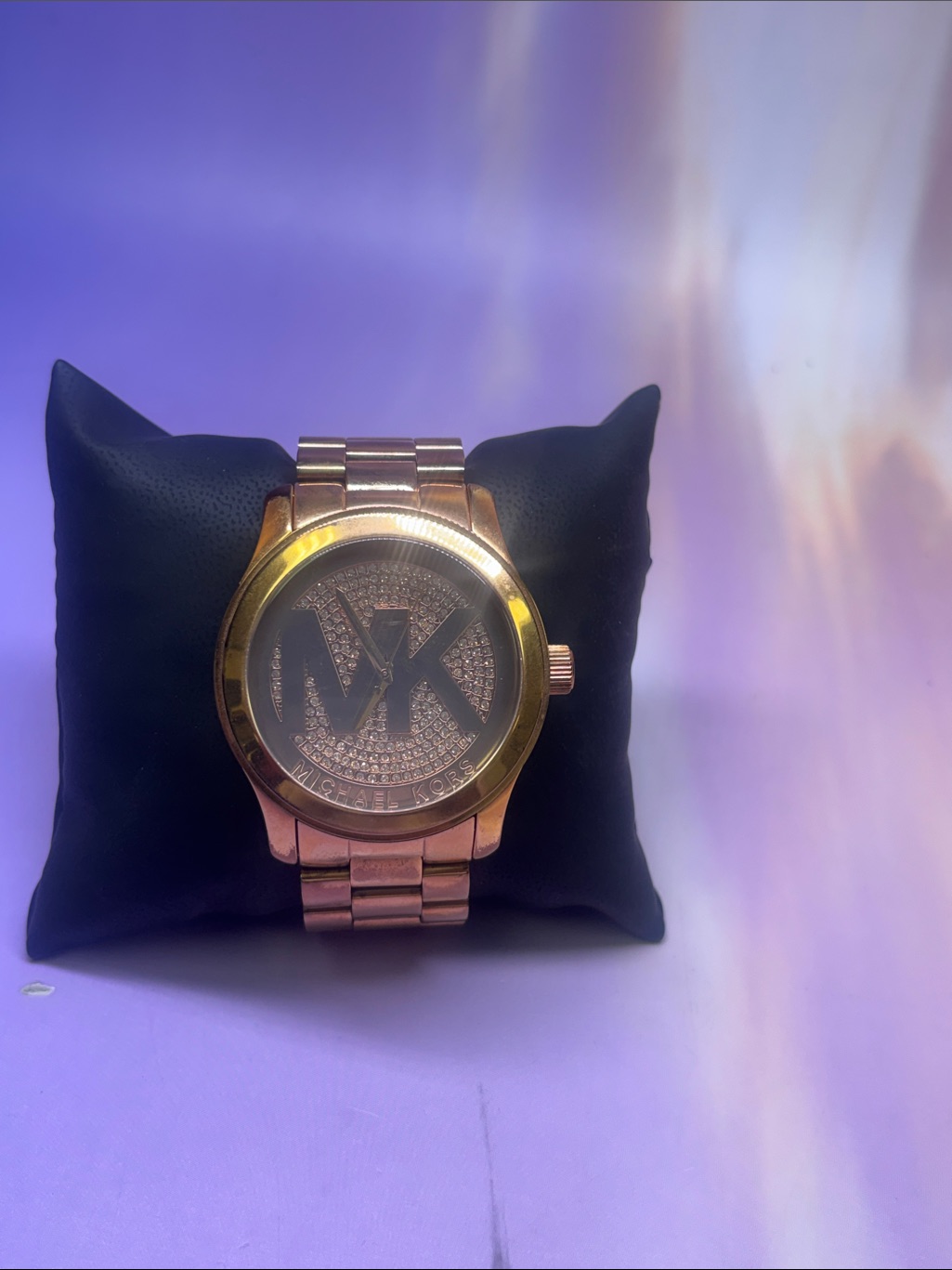 Michael Kors Rose Gold Mk Crystal Dial Bracelet Watch